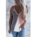 Multicolor Block Ribbed V Neck Tank Top Multicolor Block Ribbed V Neck Tank Top