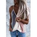 Multicolor Block Ribbed V Neck Tank Top Multicolor Block Ribbed V Neck Tank Top