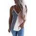 Multicolor Block Ribbed V Neck Tank Top Multicolor Block Ribbed V Neck Tank Top