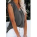 Gray Sleeveless Crochet Lace Blouse Gray Sleeveless Crochet Lace Blouse