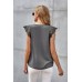 Gray Sleeveless Crochet Lace Blouse Gray Sleeveless Crochet Lace Blouse