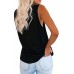 Black Solid Color Crewneck Sleeveless Top Black Solid Color Crewneck Sleeveless Top