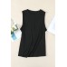 Black Solid Color Crewneck Sleeveless Top Black Solid Color Crewneck Sleeveless Top