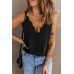 Black Scallop Edge Tank Top Black Scallop Edge Tank Top