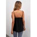 Black Scallop Edge Tank Top Black Scallop Edge Tank Top