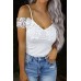 Lace Crochet Patchwork Slim-fit Spaghetti Strap Tank Top Lace Crochet Patchwork Slim-fit Spaghetti Strap Tank Top