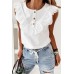 White Buttons Ruffled Tank Top White Buttons Ruffled Tank Top
