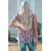 Boho Pattern Print Flounce V Neck Tank Top Boho Pattern Print Flounce V Neck Tank Top