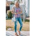 Boho Pattern Print Flounce V Neck Tank Top Boho Pattern Print Flounce V Neck Tank Top