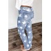 Ripped Star Print Mid Waist Jeans Ripped Star Print Mid Waist Jeans