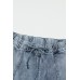 Drawstring High Waist Daisy Patches Straight Leg Jeans Drawstring High Waist Daisy Patches Straight Leg Jeans