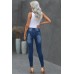 Patches Of Leopard Denim Distressed Jeans Patches Of Leopard Denim Distressed Jeans