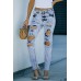 Sky Blue Wash Ripped Slim-fit Jeans Sky Blue Wash Ripped Slim-fit Jeans