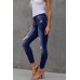 Blue High Rise Button Front Frayed Ankle Skinny Jeans Blue High Rise Button Front Frayed Ankle Skinny Jeans