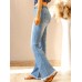 High Waist Flare Jeans with Back Pockets High Waist Flare Jeans with Back Pockets