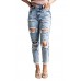 High Rise Distressed Slim-fit Wash Jeans High Rise Distressed Slim-fit Wash Jeans
