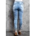 Sky Blue High Waist Distressed Skinny Jeans Sky Blue High Waist Distressed Skinny Jeans