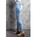 Sky Blue High Waist Distressed Skinny Jeans Sky Blue High Waist Distressed Skinny Jeans