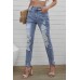 Sky Blue High Waist Distressed Skinny Jeans Sky Blue High Waist Distressed Skinny Jeans