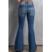 High Waist Flare Jeans with Pockets High Waist Flare Jeans with Pockets