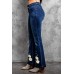 Blue Daisy Print High Waist Flare Jeans Blue Daisy Print High Waist Flare Jeans