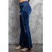 Plaid Love Pattern High Waist Flare Jeans Plaid Love Pattern High Waist Flare Jeans