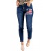 LET'S GO BRANDON Buttons Front Frayed Jeans LET'S GO BRANDON Buttons Front Frayed Jeans