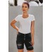 Black Button Front Distressed Shorts Black Button Front Distressed Shorts