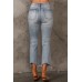 Sky Blue Light Wash Ripped Straight Leg High Waist Jeans Sky Blue Light Wash Ripped Straight Leg High Waist Jeans
