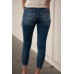 Blue Button Fly High Waist Ripped Skinny Fit Ankle Jeans Blue Button Fly High Waist Ripped Skinny Fit Ankle Jeans