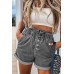 Gray  High Waist Denim Shorts Gray  High Waist Denim Shorts