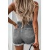 Gray  High Waist Denim Shorts Gray  High Waist Denim Shorts