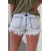 Sky Blue High Rise Acid Wash Jean Shorts Sky Blue High Rise Acid Wash Jean Shorts