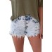 Sky Blue High Rise Acid Wash Jean Shorts Sky Blue High Rise Acid Wash Jean Shorts