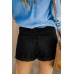 Black Rolled-up High Waist Distressed Denim Shorts Black Rolled-up High Waist Distressed Denim Shorts