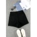 Black Rolled-up High Waist Distressed Denim Shorts Black Rolled-up High Waist Distressed Denim Shorts