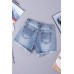 Frayed Hem Ripped Denim Shorts Frayed Hem Ripped Denim Shorts