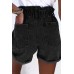 Black Ruffled High Waist Buttoned Denim Shorts Black Ruffled High Waist Buttoned Denim Shorts