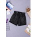 Black Ruffled High Waist Buttoned Denim Shorts Black Ruffled High Waist Buttoned Denim Shorts