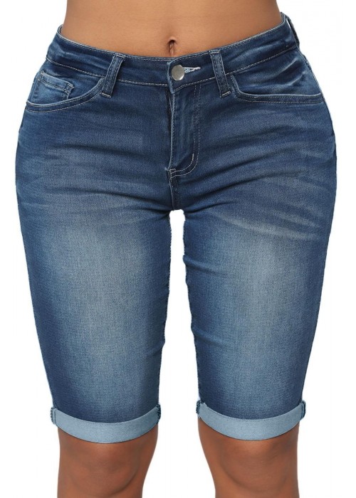 Take Me To The Beach Blue Wash Bermuda Shorts Take Me To The Beach Blue Wash Bermuda Shorts