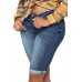 Take Me To The Beach Blue Wash Bermuda Shorts Take Me To The Beach Blue Wash Bermuda Shorts