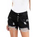 Black Hot Mama High Rise Distressed Denim Shorts Black Hot Mama High Rise Distressed Denim Shorts