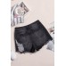 Black Clubhouse High Rise Distressed Denim Shorts Black Clubhouse High Rise Distressed Denim Shorts