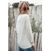 Lace Splicing Button V Neck Long Sleeve Top Lace Splicing Button V Neck Long Sleeve Top