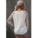 Leopard Raglan Sleeve Knitted V Neck Blouse Leopard Raglan Sleeve Knitted V Neck Blouse