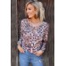 Leopard Crisscross Long Sleeve Top Leopard Crisscross Long Sleeve Top