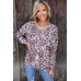Leopard Crisscross Long Sleeve Top Leopard Crisscross Long Sleeve Top