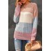 Multicolor Color Block Knitted Long Sleeve Top Multicolor Color Block Knitted Long Sleeve Top