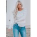 Striped Lace Buttons Splicing Long Sleeve Top Striped Lace Buttons Splicing Long Sleeve Top