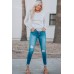 Striped Lace Buttons Splicing Long Sleeve Top Striped Lace Buttons Splicing Long Sleeve Top